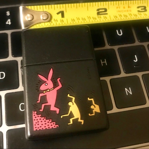 ZIPPO "PLAYBOY" KEITH HARING BUNNY POP ART✨ - Picture 4 of 5